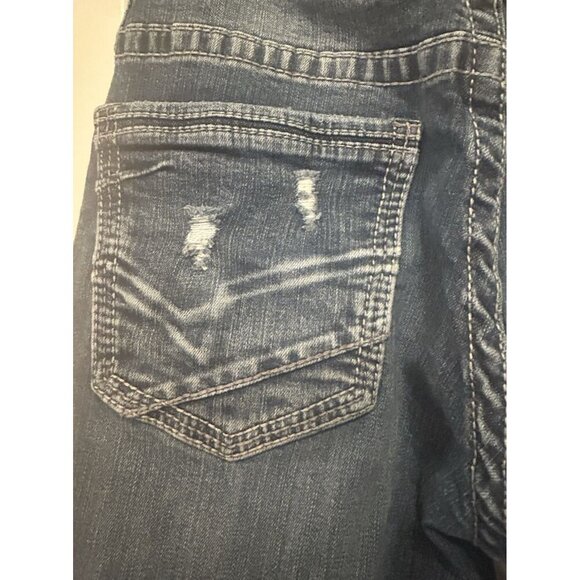 BKE Jake Straight Stretch Distressed Medium Washed Jeans Size 32x36 - Picture 6 of 16